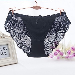 Women Ladies Seamless Hipster Panties Womens Lace Briefs Breathable Soft Stretch Thong Lingerie