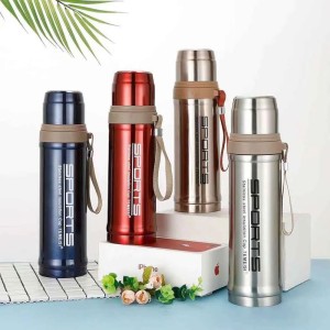 SPORTS VACUUM FLASK 750ML STAINLESS STEEL WATER BOTTLE - HOT AND COLD THERMOS