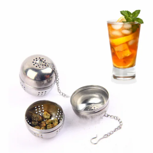 Stainless Steel Ball Teas Infuser Mesh Filter Strainer w/hook Loose Tea Leaf Spice Ball With Rope Chain