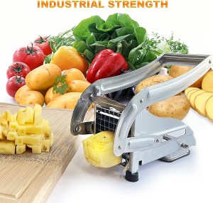 Stainless Steel Potato Chips Cutter Potato Chipper Onion Chipper Chips Making Machine for French Fries Potato Cutter Slicer Vegetables Cucumber Carrot