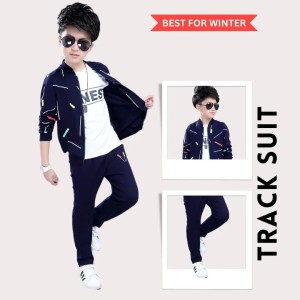 Stripes Full Sleeves Winter Track Suit for Kids (1 Pcs)