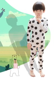 Summer Dotted Printed Night Suit For Kids