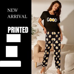 Summer Good Printed Night Suit For Women