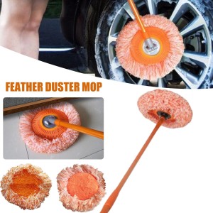 Sunflower Mop 360° Rotating Extendable Dust Brush for Car Thick Soft Durable Dusters Household Cleaning Tools Duster Cleaner