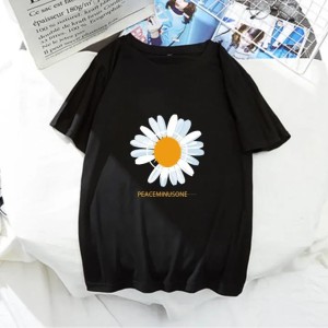 Sunflower Printed Half Sleeves T-shirt for Women's