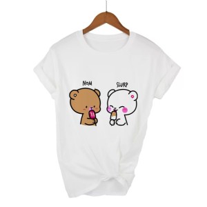 T Shirt For Girls New And Stylish 2 BEAR Design Summer Collection Shirt Round Neck Half Sleeves For Girls