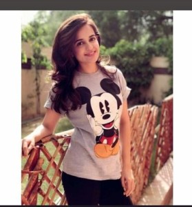 T Shirt Stylish And Trendy design For Girls Micky Printed In Grey T Shirt Summer Collection Round Neck Half Sleeves Shirt