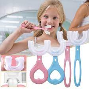 Toothbrush Children 360 Degree U-Shaped Child Toothbrush Teethers Brush Silicone Kids Teeth Oral Care Cleaning