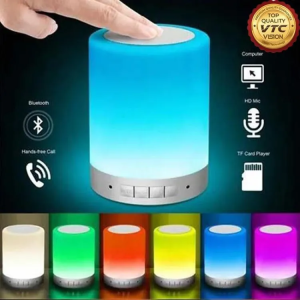 Touch Lamp Portable bluetooth speaker mini for Android and iOS Smart Phone, laptops & speaker for pc (White)
