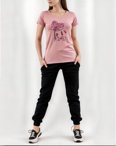 Tracksuit for girl & Women printed T shirt and Trouser Casual Tees New Arrival Top Quality