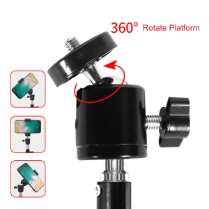 Tripod Head Ball 1/4 Support 360 Degrees Articulated Ring Light Accessories