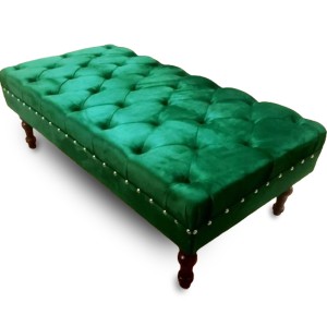 Two Seater Puffy Sofa best for Bedroom launch and drawing Room best material Green Color