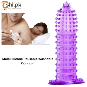 Silicone Reusable Washable Timing Condom For Men - Male Sleeve