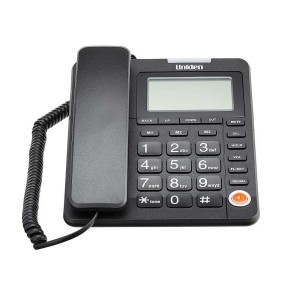 UNIDEN AS7408 White Corded Landline Phone with Speakerphone & Caller ID - Reliable Communication Solution for Home and Office