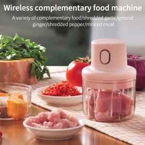 USB Chargeable Electric Chopper 250ml Portable Wireless Vegetable & Meat Speedy Chopper Grinder Single Bowl Electrical Chopper