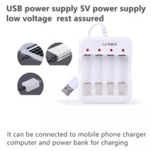 USB Ni-MH Battery Charger for For 1.2V , 1.5V AA/AAA Universal Smart Charger with 4 Slots