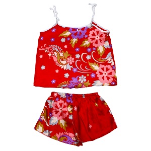 Valerie Digital print silky satin Night wear Cami set for women with eye mask and scrunchies