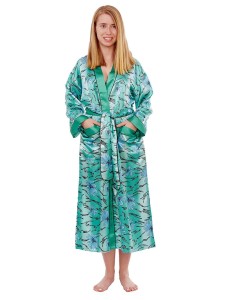Valerie Women Silky Comfy Satin Classic Long robe/gown Featuring Contrast Trims & piping Nightwear
