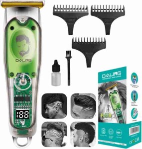 VGR V-660 Professional Rechargeable cordless Hair Clipper with Self Sharpening Blades, USB Charging cable, 4 Guide Comb, Taper Lever Adjustments for c