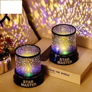 Vimite Star Master LED Starry Sky Projector Lamp Battery Operation Galaxy Stars Moon Rotating Music Night Light Room Bedroom Decoration Table Lamp For