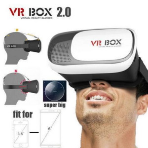 VR 2.0 VR Box II 2.0 VR - Virtual Reality 3D Glasses & Bluetooth Gamepad - Black & White