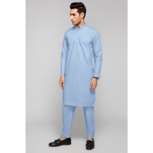 Wash N Wear Gents Kameez Shalwar Suit For Men-Light Blue