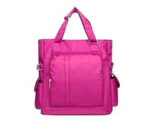 Waterproof Nylon Multi Pocket Shoulder Bags For Women,pink