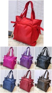 Waterproof Nylon Multi Pocket Shoulder Bags For Women,red