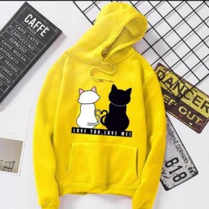 Winter Wear Stylish Hoodie for Girls and Women Cute cat printed