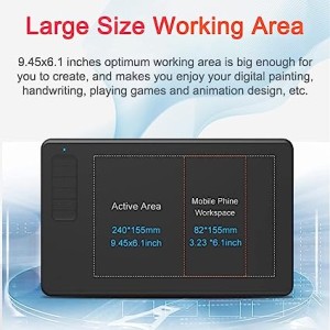 10moons G12 Digital Drawing Tablet with 8192 Levels Pressure