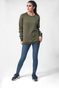 Women’s Crewneck Olive Green Sweatshirts