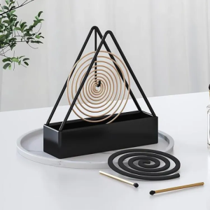 Wrought Iron Mosquito Coil Holder Triangular Shape Mosquito Repellent Incense Rack Anti-scald Mosquito Coil Holder