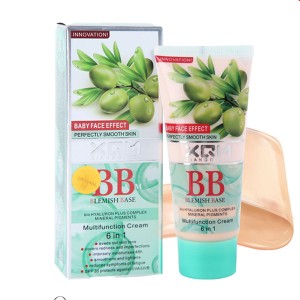 XQM BB Cream Blemish Base 6 in 1 Multifunction Cream Baby Face Foundation (olive extract)