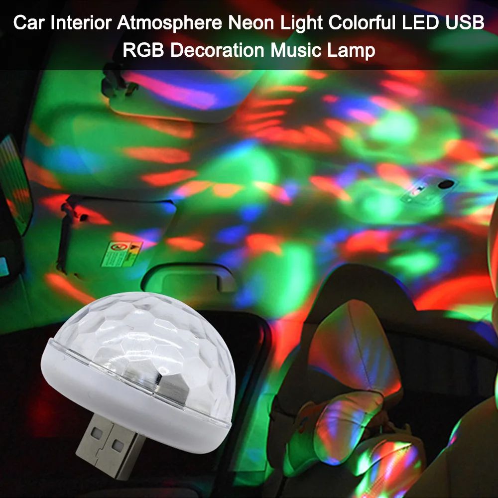 2pcs Mini RGB LED Stage Light Bulb Disco DJ Home Party Portable USB Ball  Colorful Lamp
