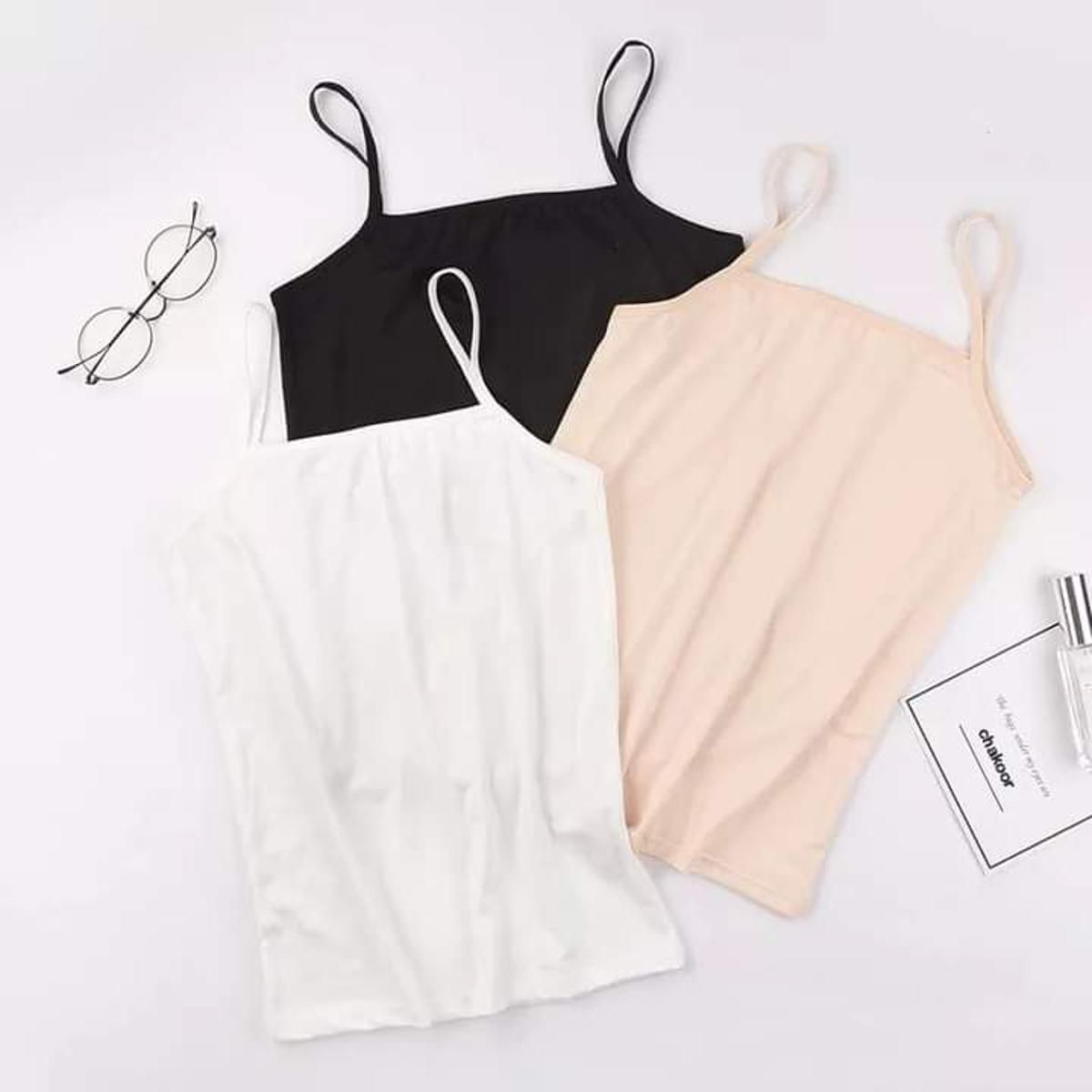 Buy Pack of 3 soft cotton Women camisoles by Junani store at Lowest ...