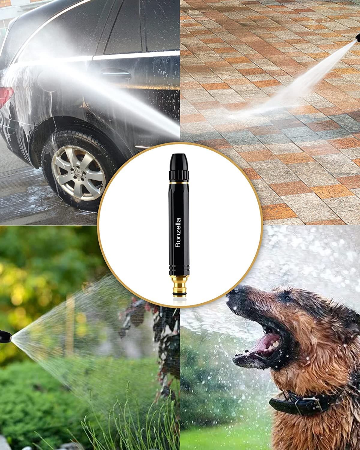 Portable Water Sprayer Nozzle Adjustable High Pressure Car Washing Garden Hose Sprinkler System Car Wash Watering Water Spray Nozzle