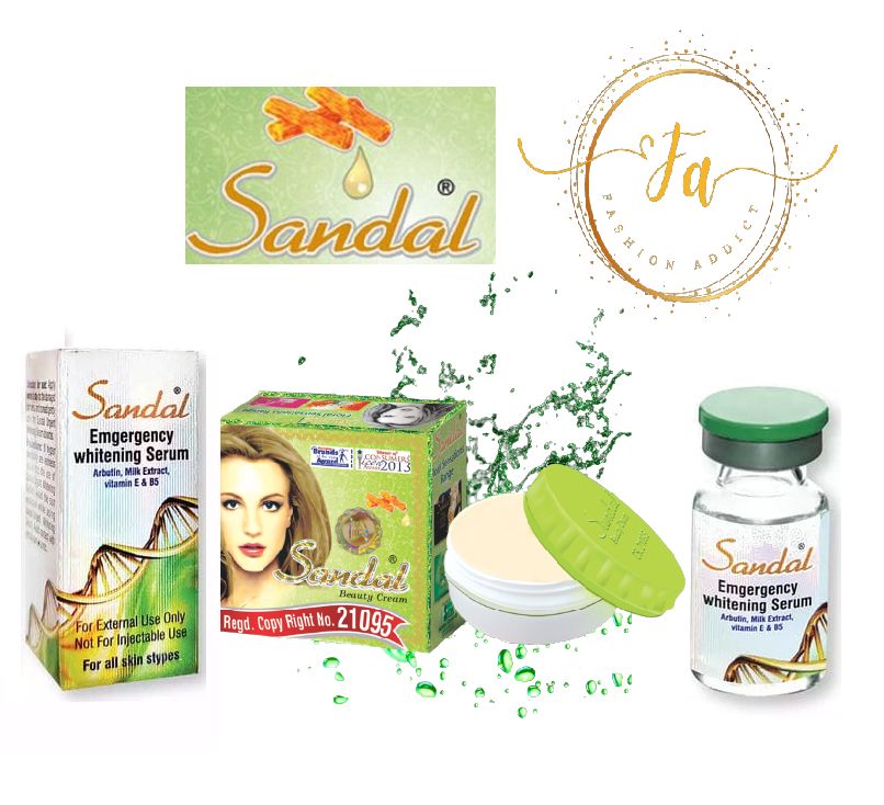 Buy Sandal whitening cream & serum emergency whitening - 2 in 1 at ...