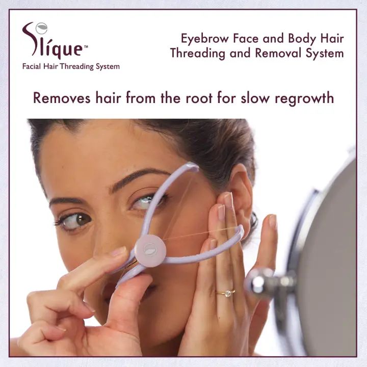 SLIQUE Facial Hair Removal For Women | Chin Hair Removal | Remove Upper Lip  Hair | Women Spring Epilator Threading Facial Hair Remover | Hair Removal