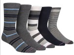 12 Pairs - Branded Cotton Striperd Dress Socks For Men/Boys