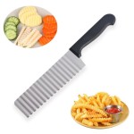 Crinkle Fries Cutter Knife with Handle Potato Slicer / Stainless Steel Crinkle Knife / Multifunctional Knife