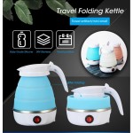 Foldable And Portable Teapot Water Heater 0.6L 600W 220V Electric Kettle For Travel And Home Tea Pot Water Kettle Silica Gel Fast Water Boiling 600 ml