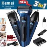 KEMEI KM 6330 - 3 in 1 Professional Rechargeable Hair Clipper Trimmer & Shaver Men Grooming Kit Hair Removal Machine Nose Trimmer
