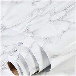 Kitchen Marble Sheet - Marbal Sheet for kitchen 60x200cm - Wall Paper Waterproof Heat Resistant Self Adhesive Anti Oil Kitchen Wallpaper Marble Sheet
