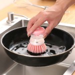 Kitchen Wash Pot Dish Brush Liquid Soap Dispenser Handheld Cleaning Brushes Scrubber Household Cleaning Accessories Tool