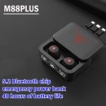 M88 PLUS TWS Earbuds Headphones With 1200mAh Power Bank 3 Styles Charging Line Gamer HIFI Headset Earphones