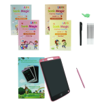 Pack Of 2 4pcs Sank Magic Practice Copybook + 8.5 Inch Writing Tablet for Kids Best for Early Learning Education