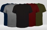 Pack Of 5 Super-Fine  Half Sleeves T-Shirts For Him