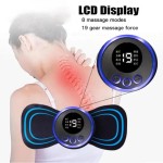 Portable Mini Electric Neck Massager machine EMS Massage Patch for Muscle Pain Relief