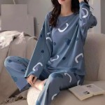 Blue Tshirt Trouser Full Sleeves Night Suit for her By Hk Outfits