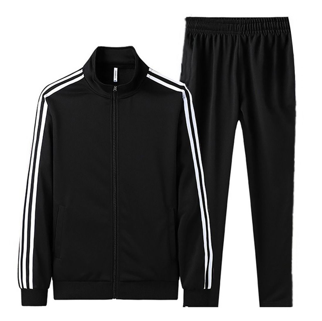 Buy Stylish Three Stripes Winter Stand Collar Tracksuit For Men at ...